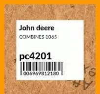 John Deere 1065, 1068H Combine Parts Manual - Neo Truck Manuals