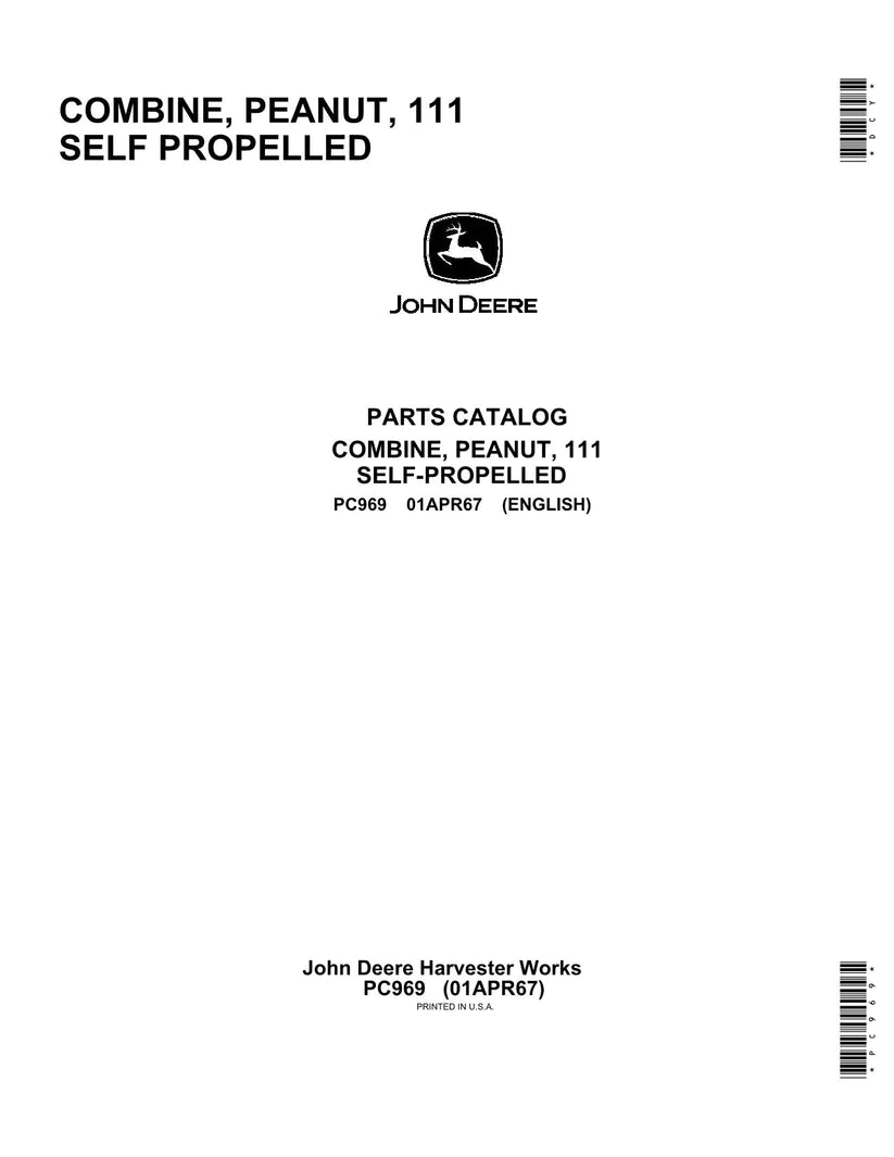 John Deere 111 Combine Parts Manual - Neo Truck Manuals