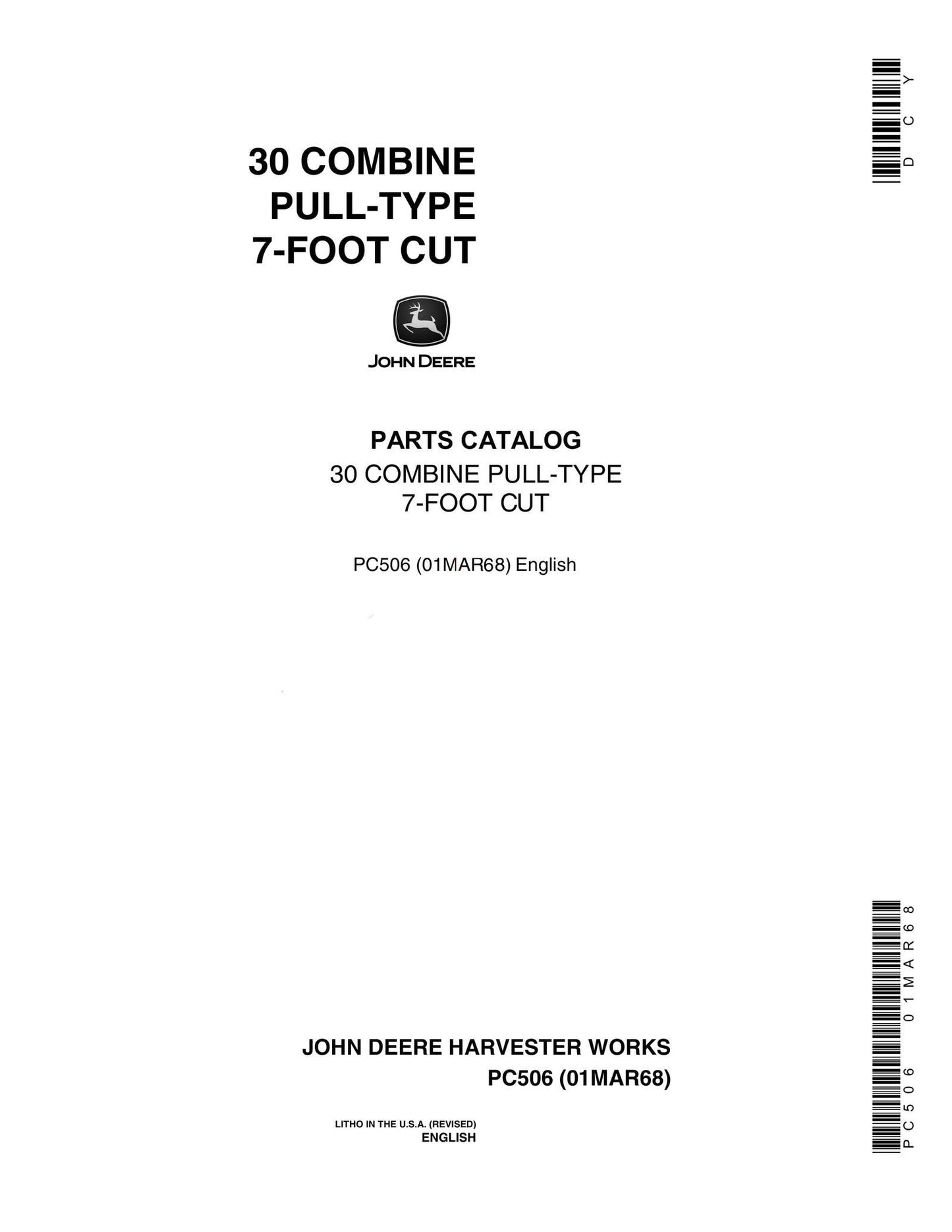 John Deere 30 Pull Type Combine Parts Manual - Neo Truck Manuals