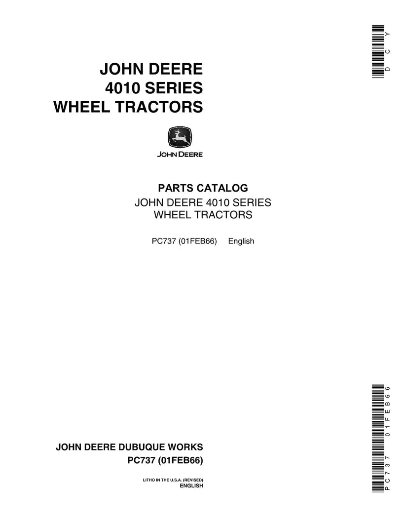 John Deere 4010 Series Wheel Tractor Parts Manual - Neo Truck Manuals