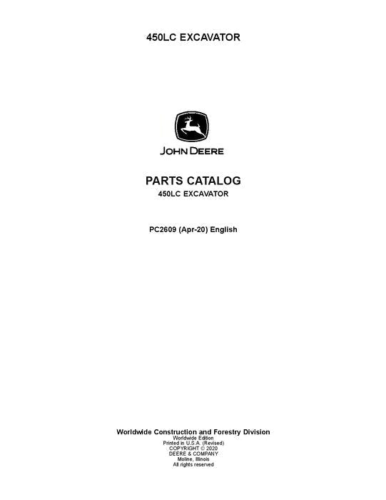 John Deere 450LC Series Excavator Parts Manual - Neo Truck Manuals