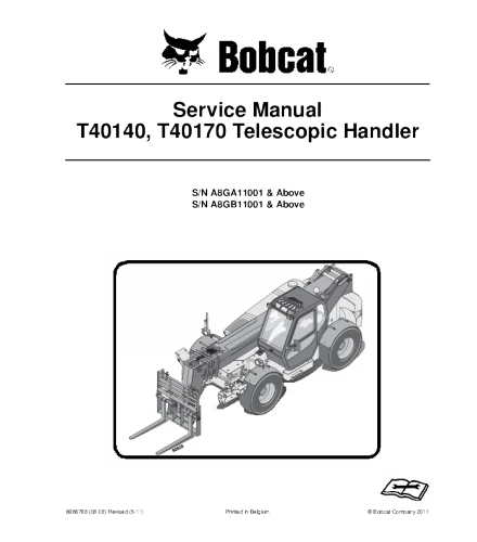 Bobcat T40140 Telescopic Handler Service Manual - Neo Truck Manuals