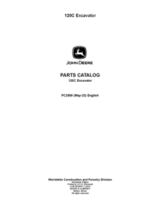 John Deere 120C C Series Excavator Parts Manual - Neo Truck Manuals