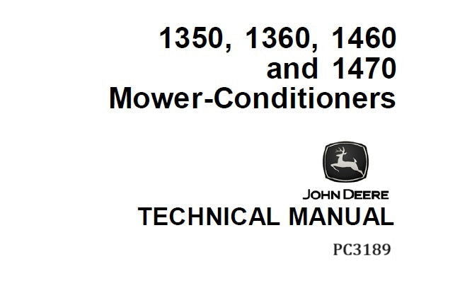 John Deere 1350, 1360, 1460, 1470 Mower Conditioner Parts Manual - Neo Truck Manuals