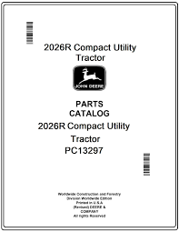John Deere 2026R Compact Utility Tractor Parts Manual - Neo Truck Manuals