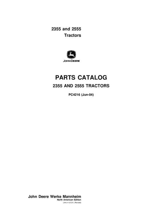 John Deere 2355 2555 Tractor Parts Manual - Neo Truck Manuals