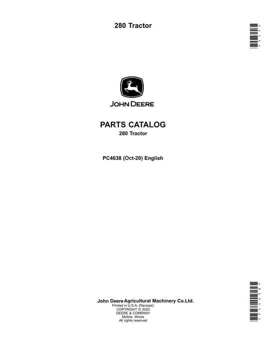 John Deere 280 Tractor Parts Manual - Neo Truck Manuals