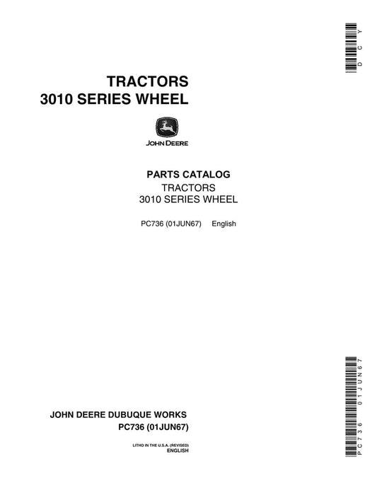 John Deere 3010 Series Wheel Tractor Parts Manual - Neo Truck Manuals