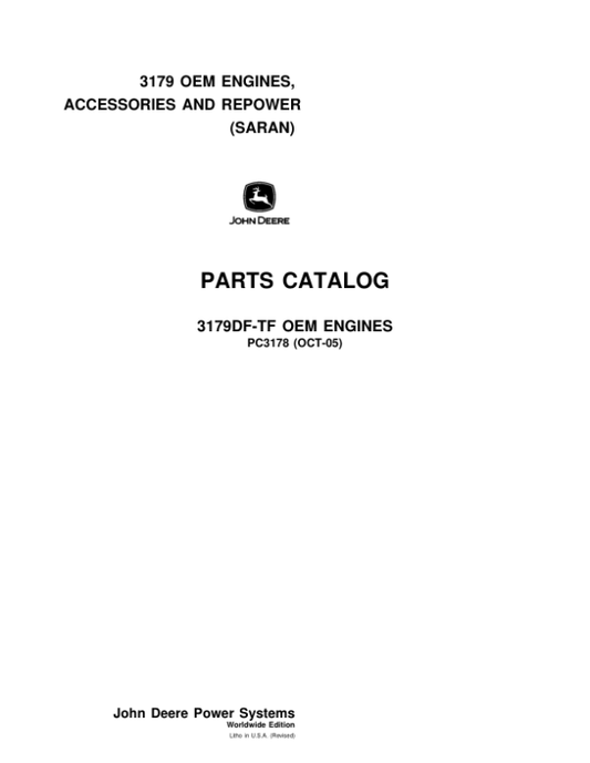 John Deere 3179 Powertech Engine Parts Manual - Neo Truck Manuals