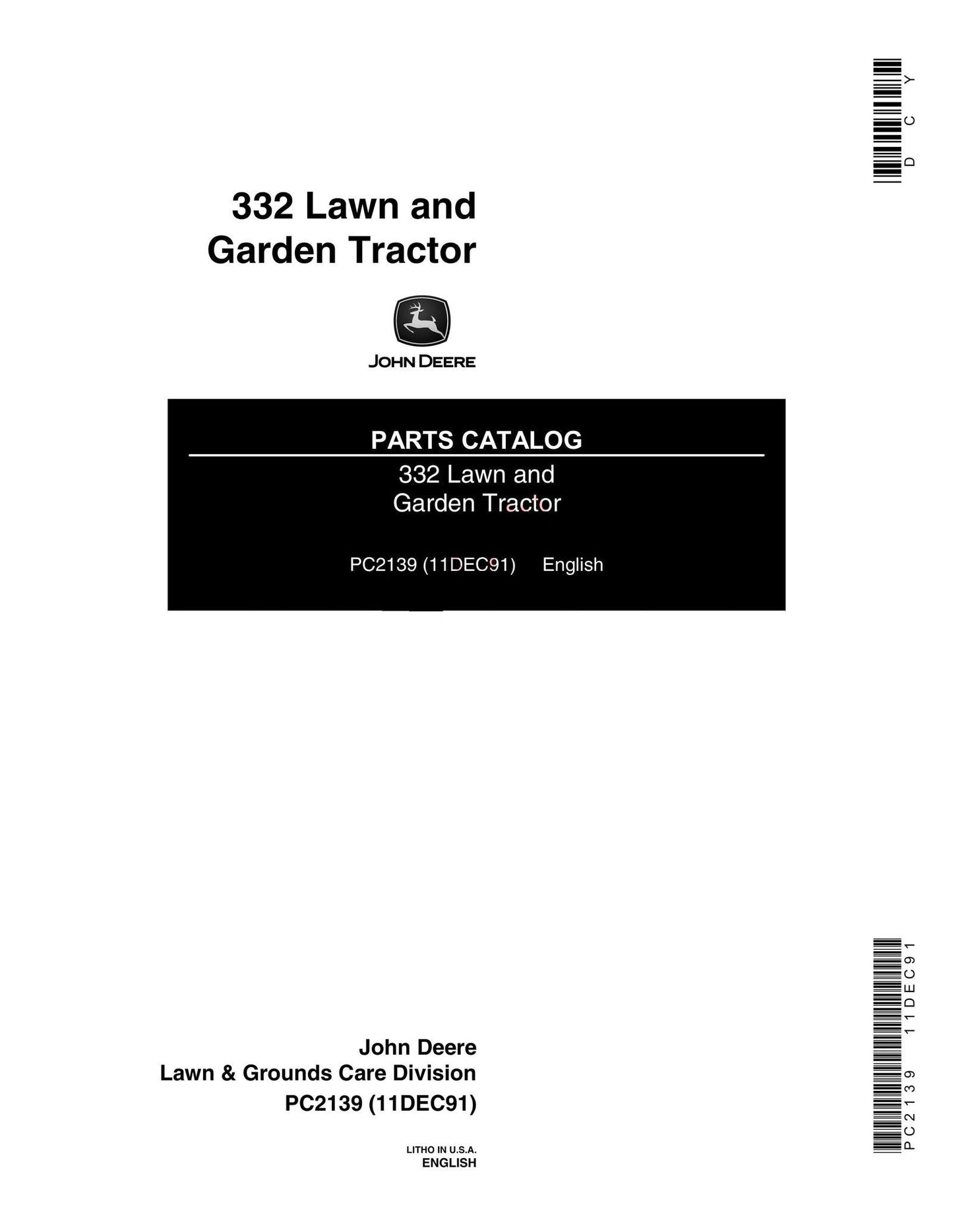 John Deere 332 Lawn and Garden Tractor Parts Manual - Neo Truck Manuals