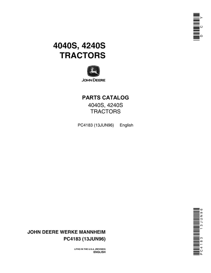 John Deere 4240s 4040s Tractor Parts Manual - Neo Truck Manuals
