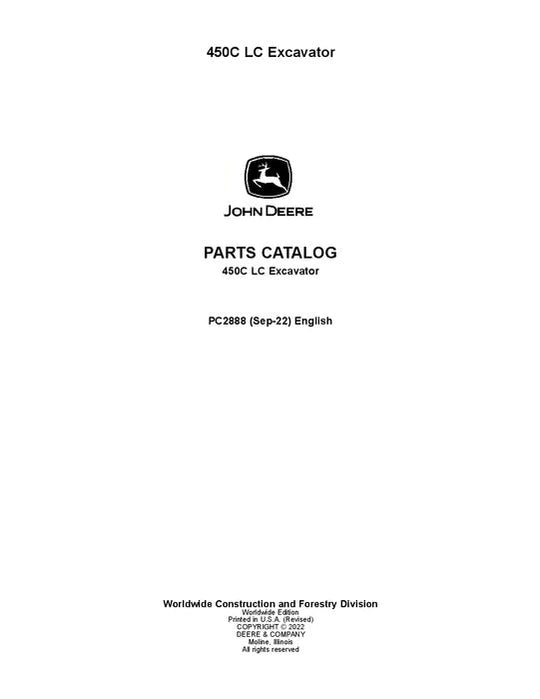 John Deere 450CLC C Series Excavator Parts Manual - Neo Truck Manuals