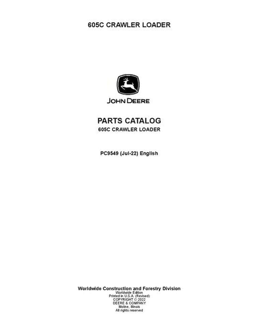 John Deere 605C Crawler Parts Manual - Neo Truck Manuals