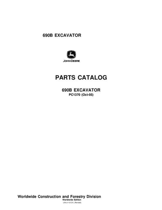 John Deere 690B Excavator Parts Manual - Neo Truck Manuals
