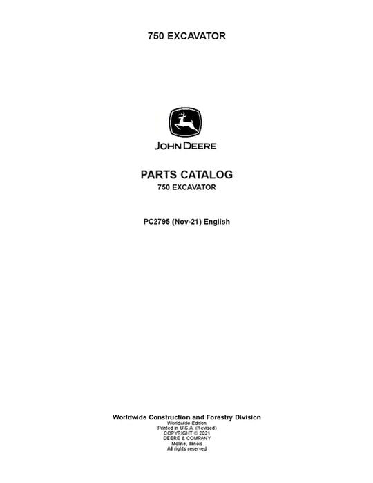 John Deere 750 Excavator Parts Manual - Neo Truck Manuals