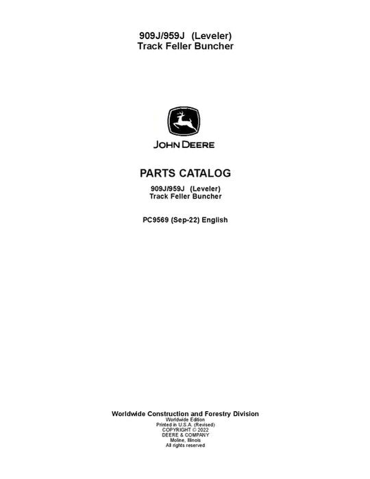 John Deere 909J, 959J Tracked Feller Buncher Parts Manual - Neo Truck Manuals