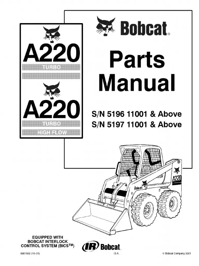 Bobcat A220 Loader Parts Manual